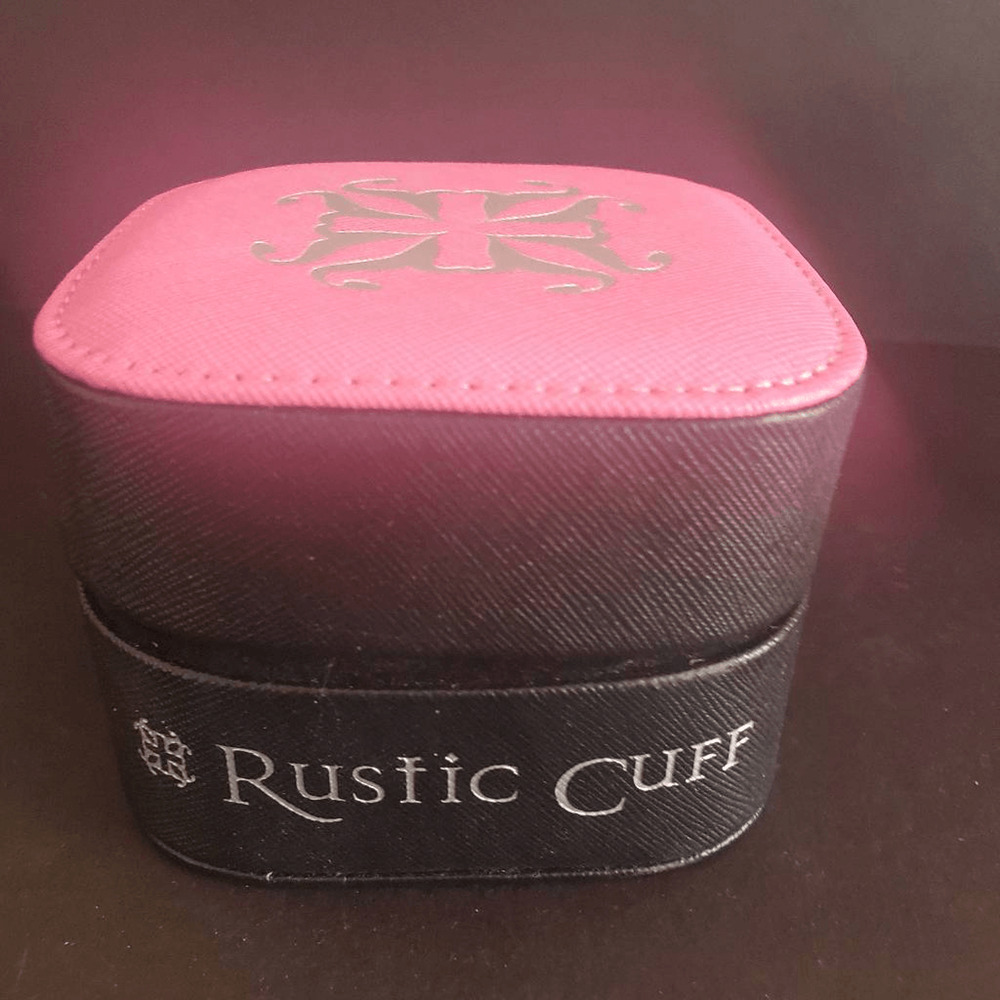 Rustic Cuff New Monique Python Side Cut Hot Pink … - image 8